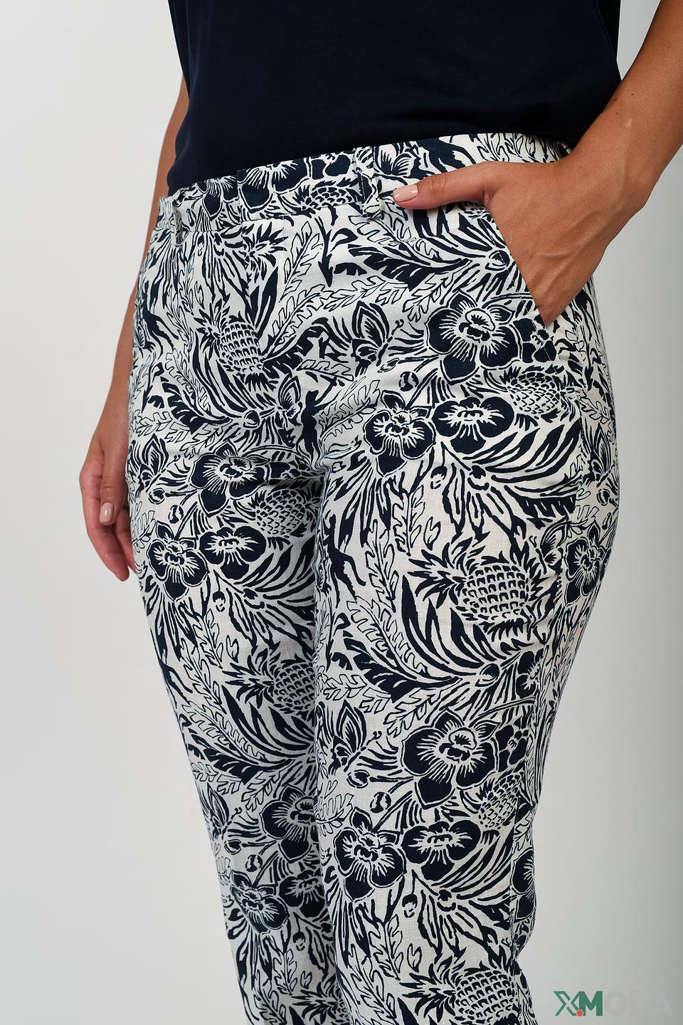 Брюки Oui с цветочным принтом