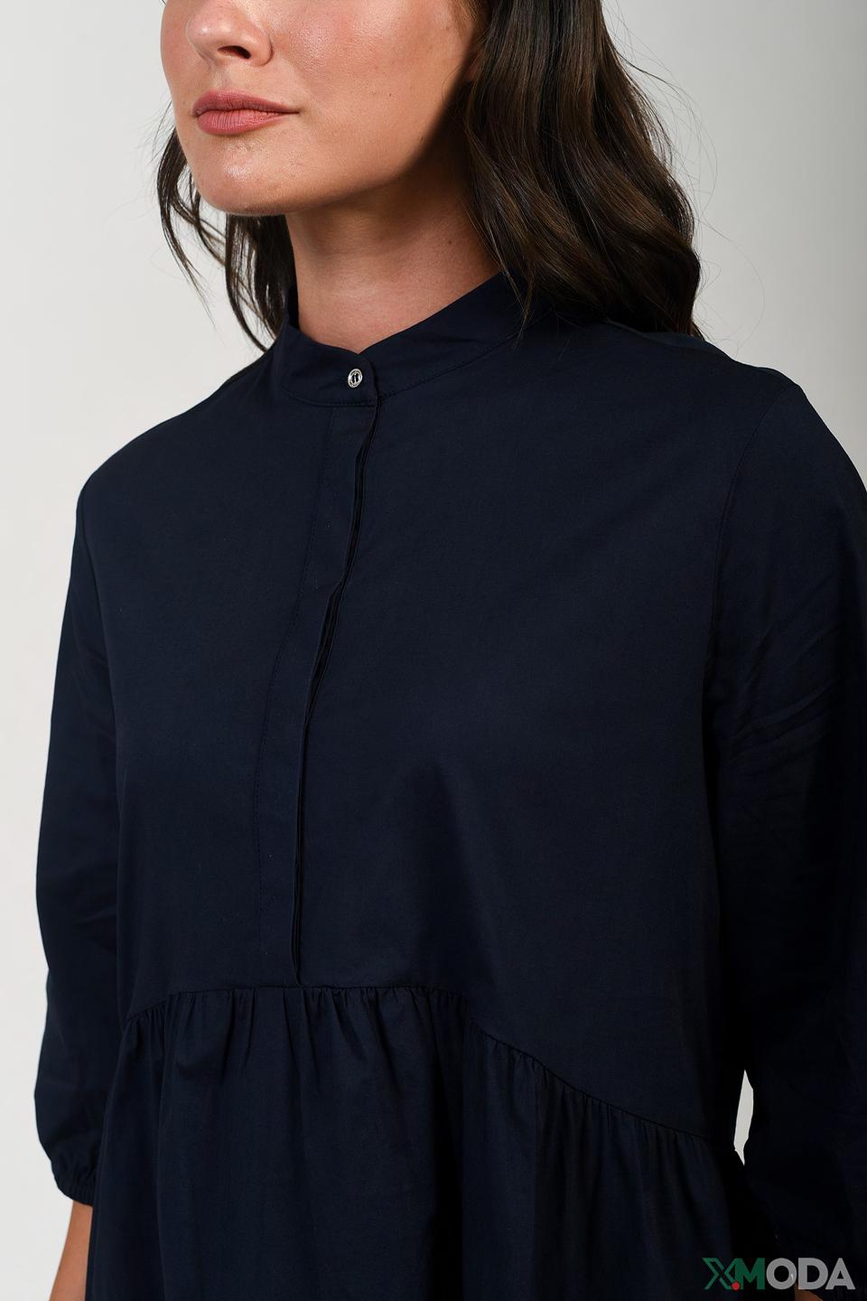 Платье Oui приталенное тёмно-синее