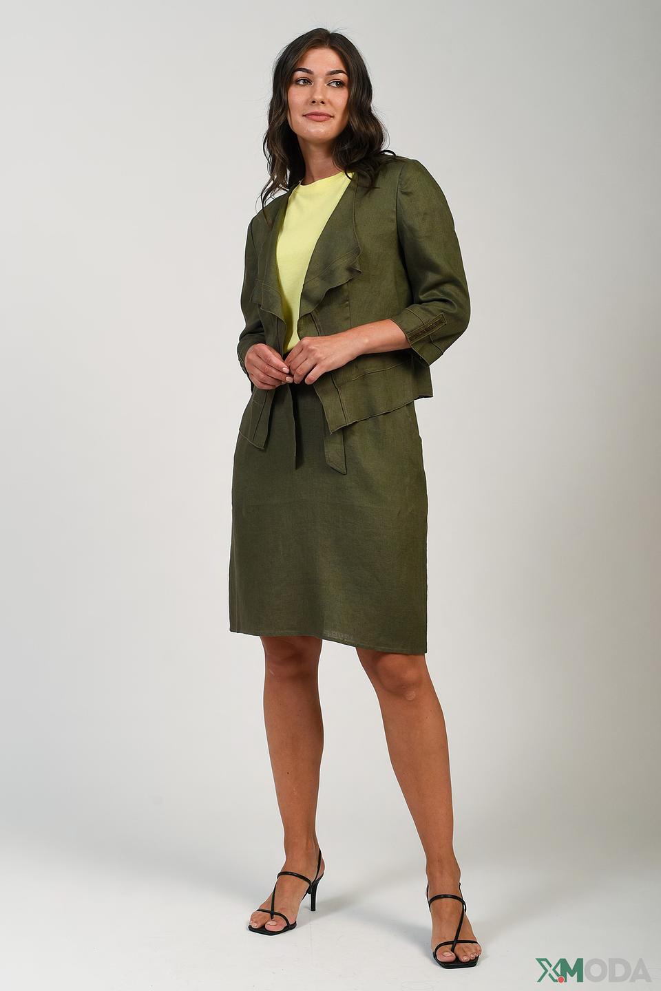 Юбка Betty Barclay хаки с поясом