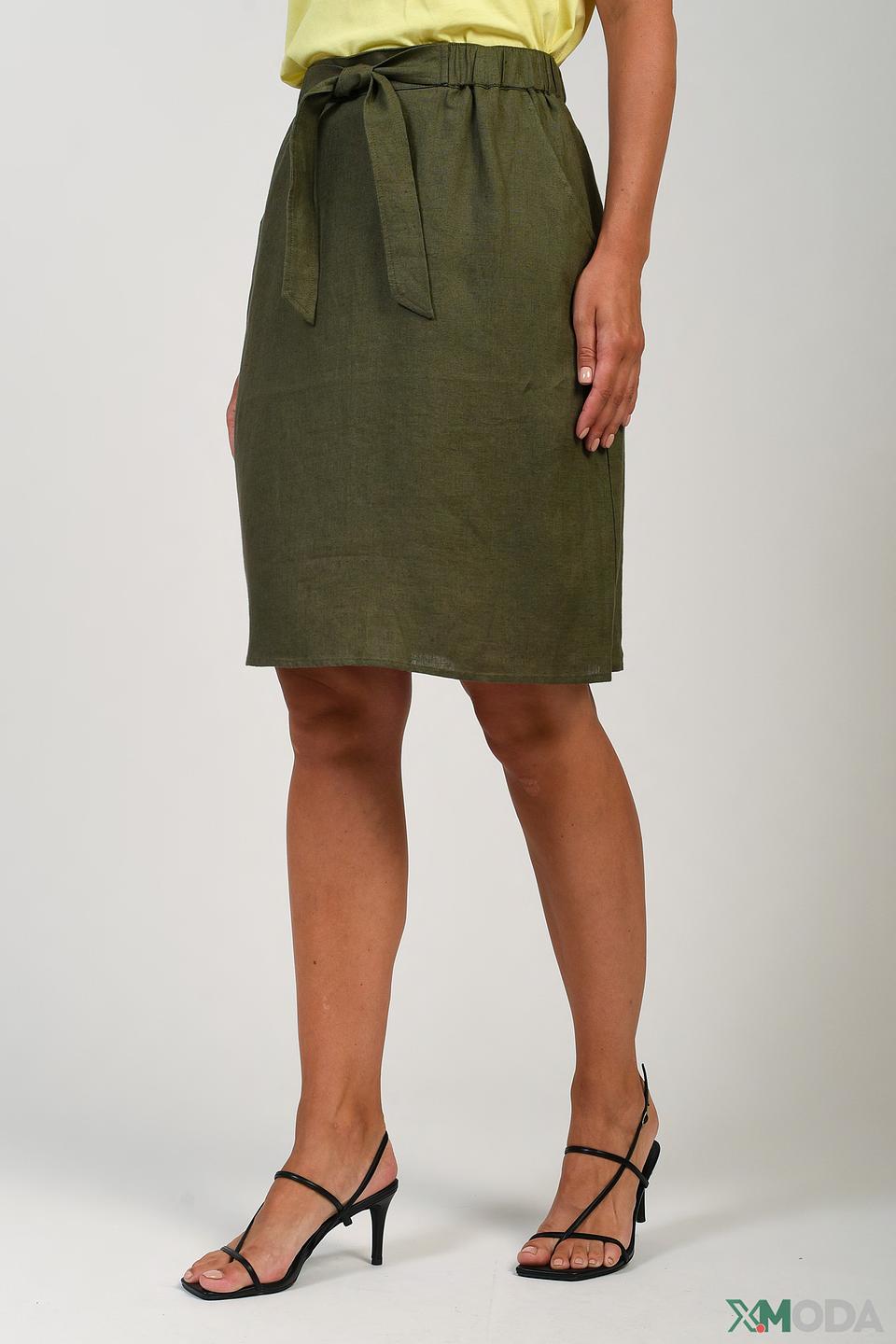 Юбка Betty Barclay хаки с поясом