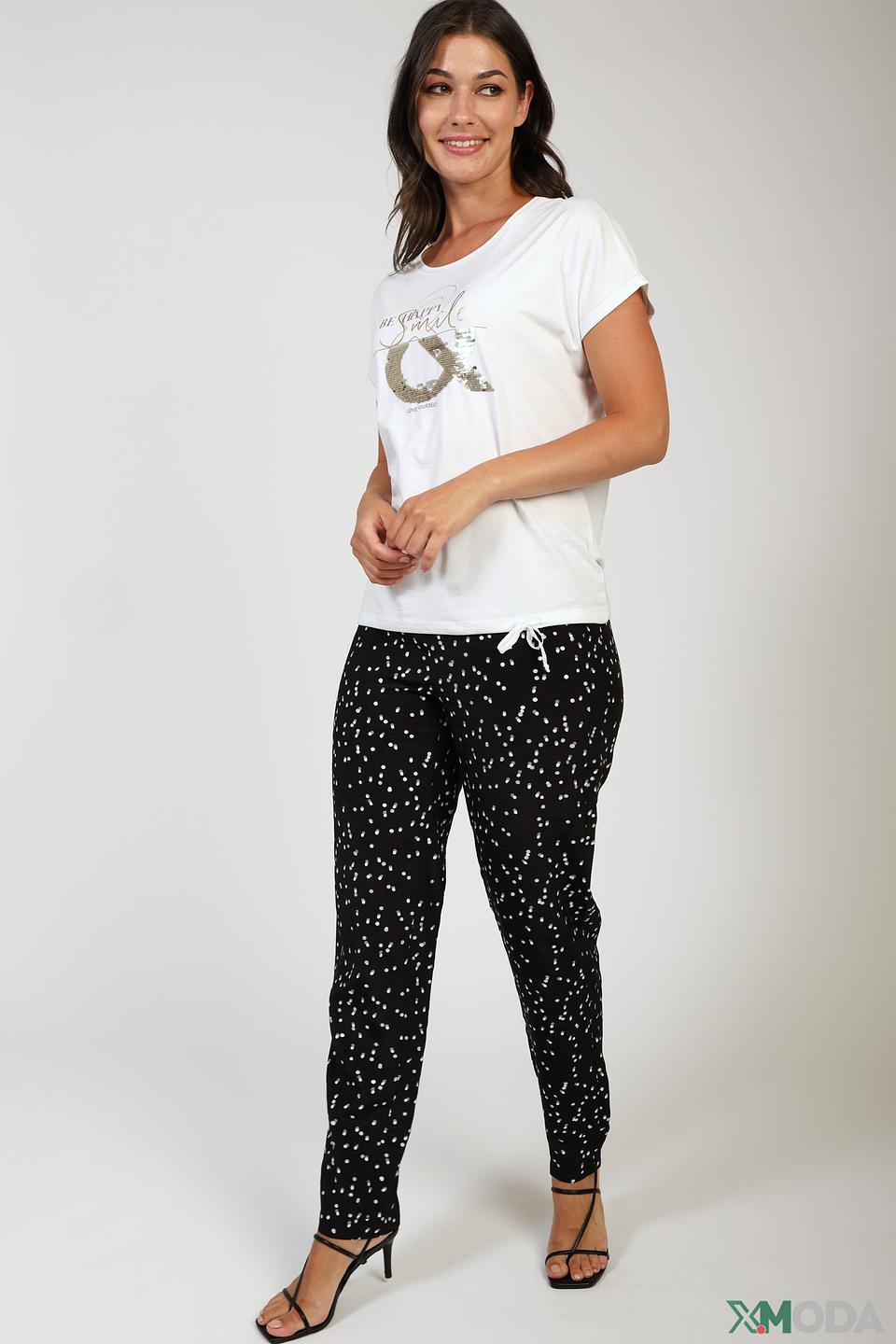 Брюки Zerres в горошек чёрный