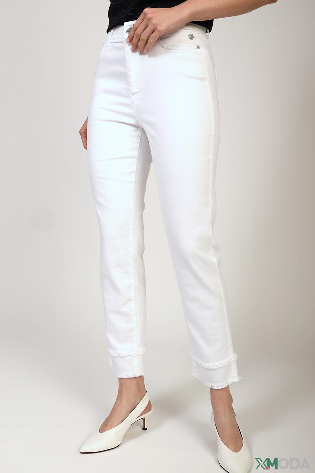 Джинсы Marc Cain белые с необработанным краем
