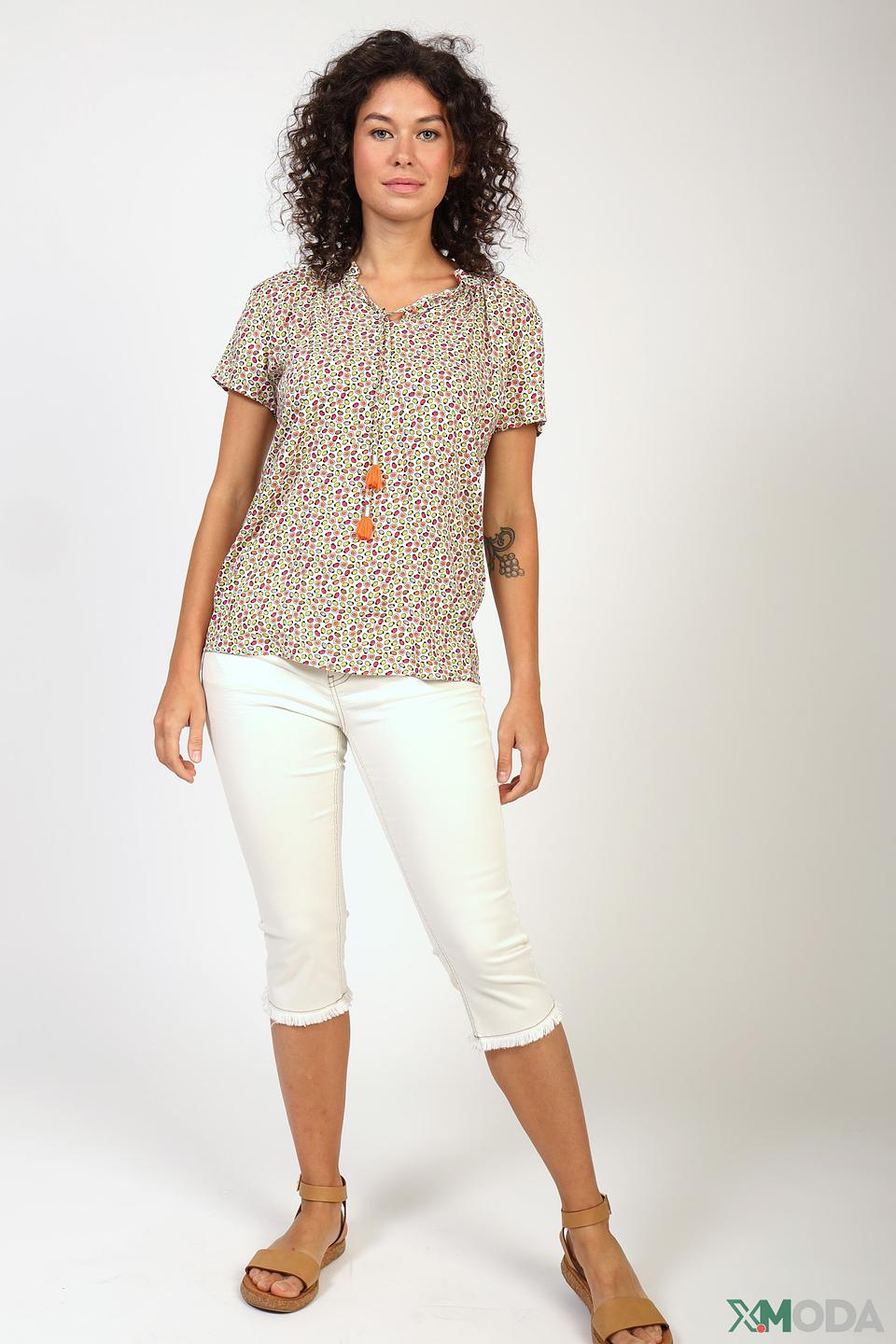 Бриджи Taifun с бахромой белые