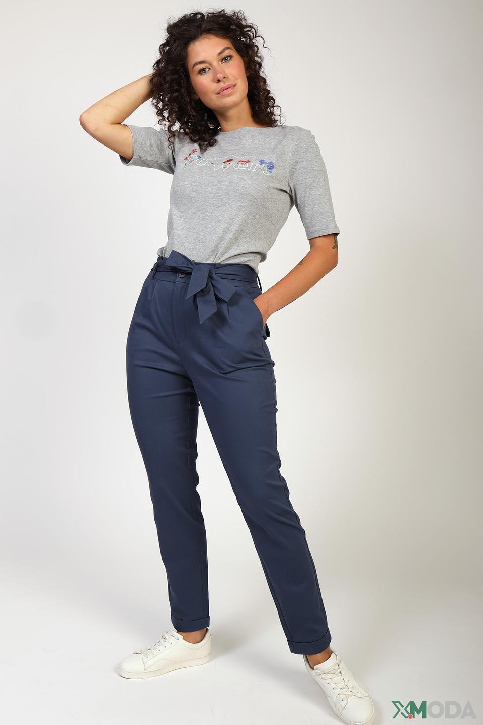 Брюки с поясом s.Oliver синие