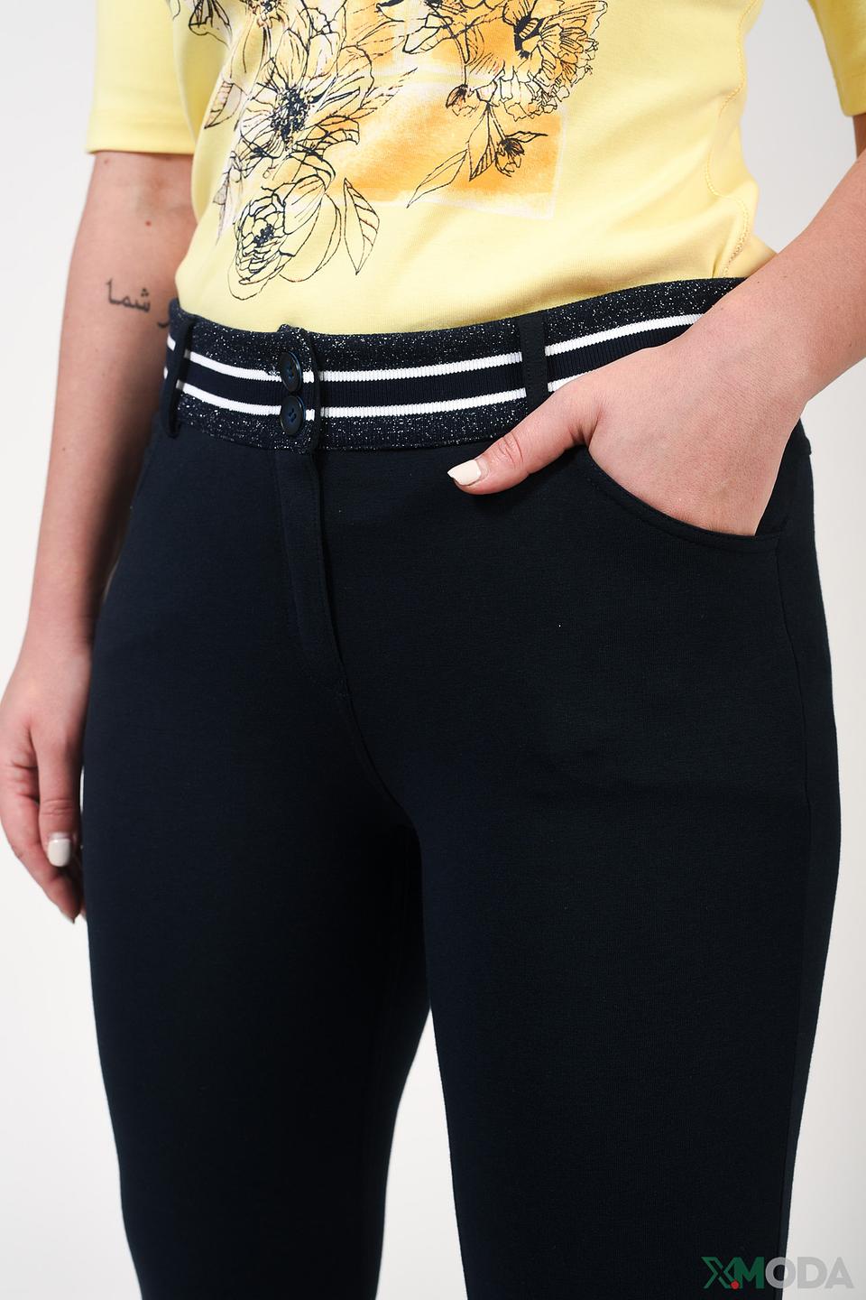 Брюки трикотажные Lisa Campione темно-синие