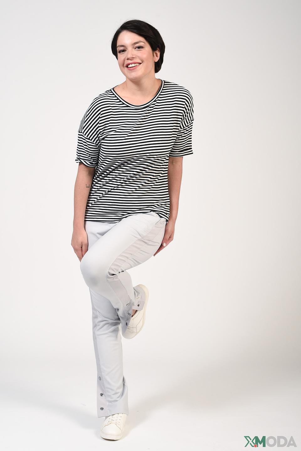 Брюки Marc Cain серые с разрезами