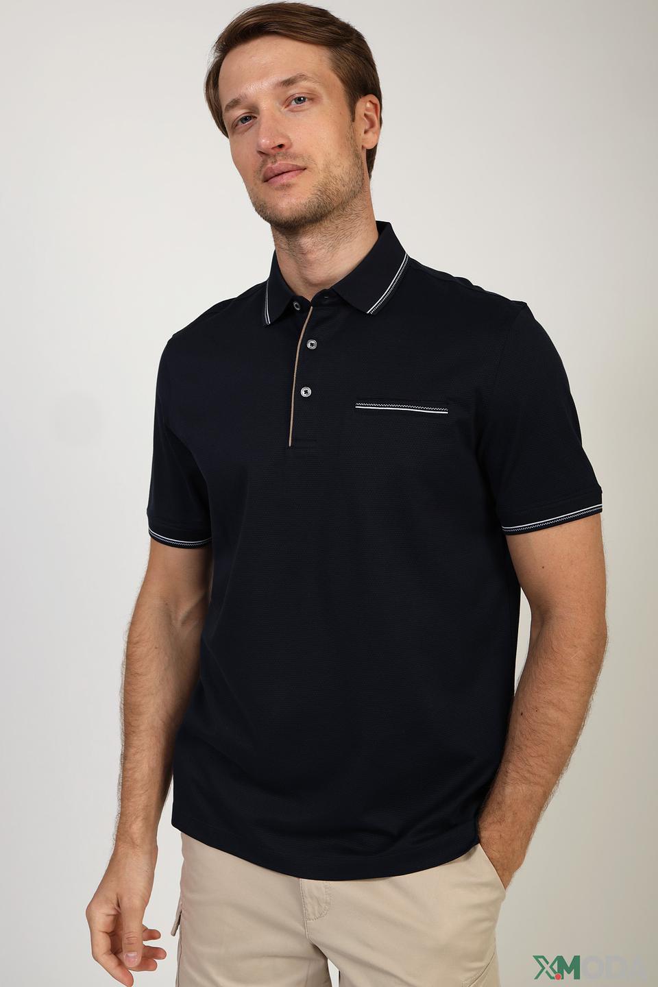 Поло Bugatti с белой отделкой