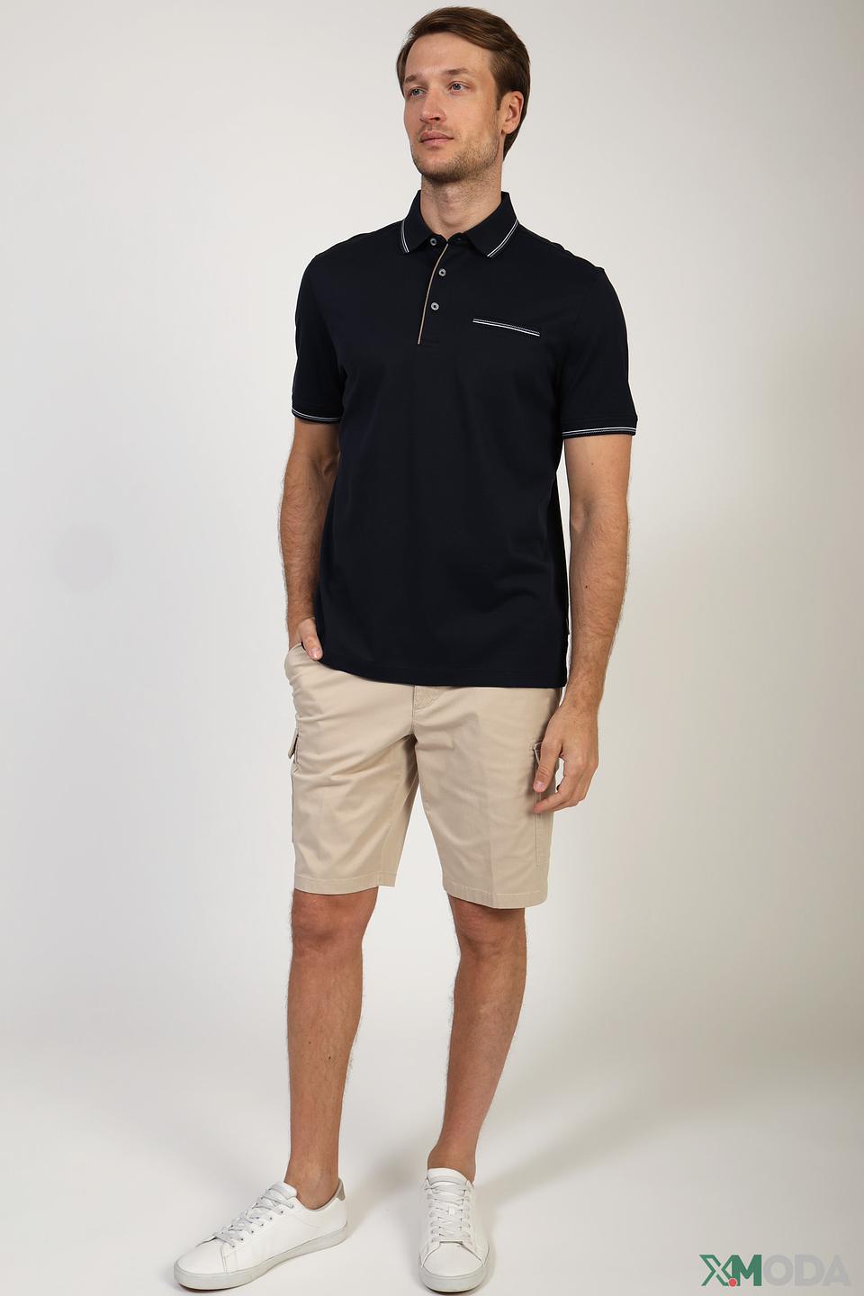 Поло Bugatti с белой отделкой