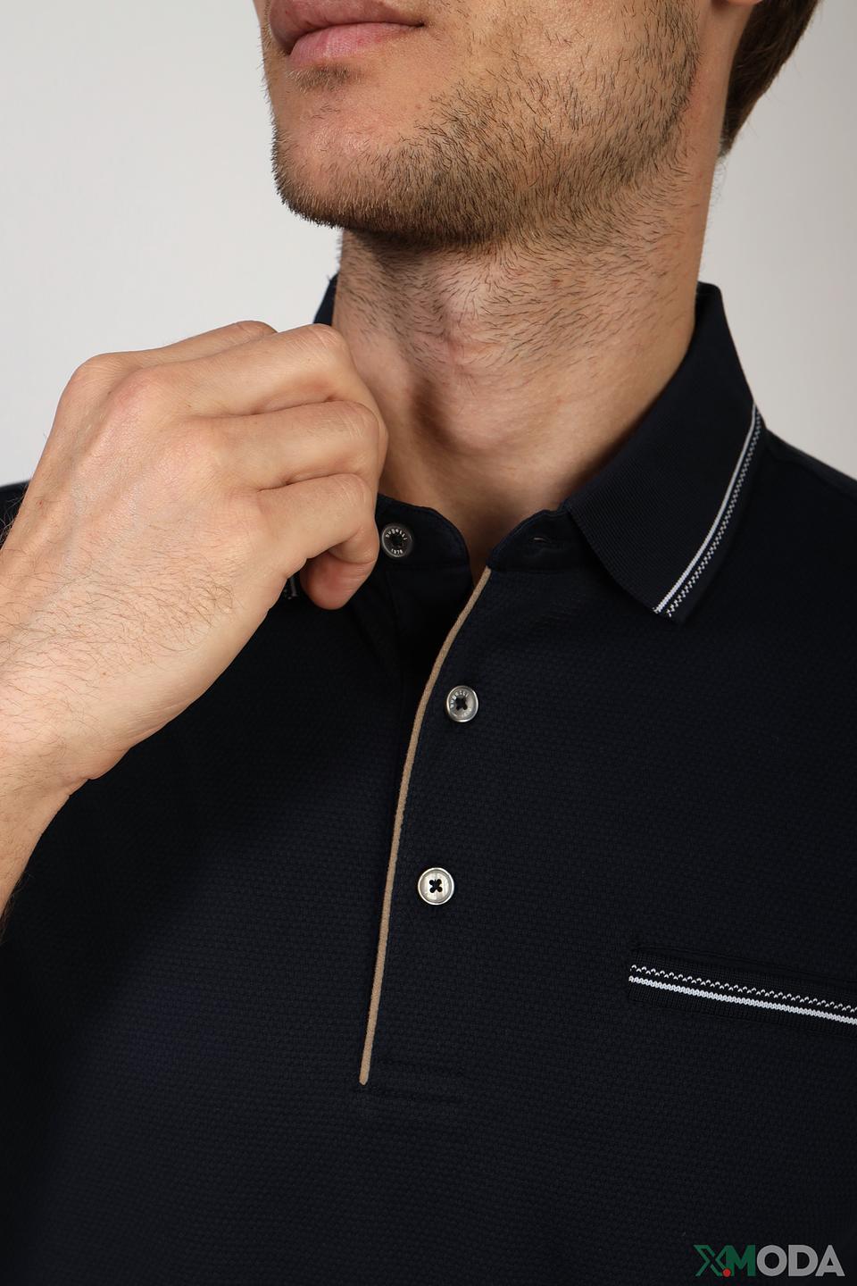 Поло Bugatti с белой отделкой