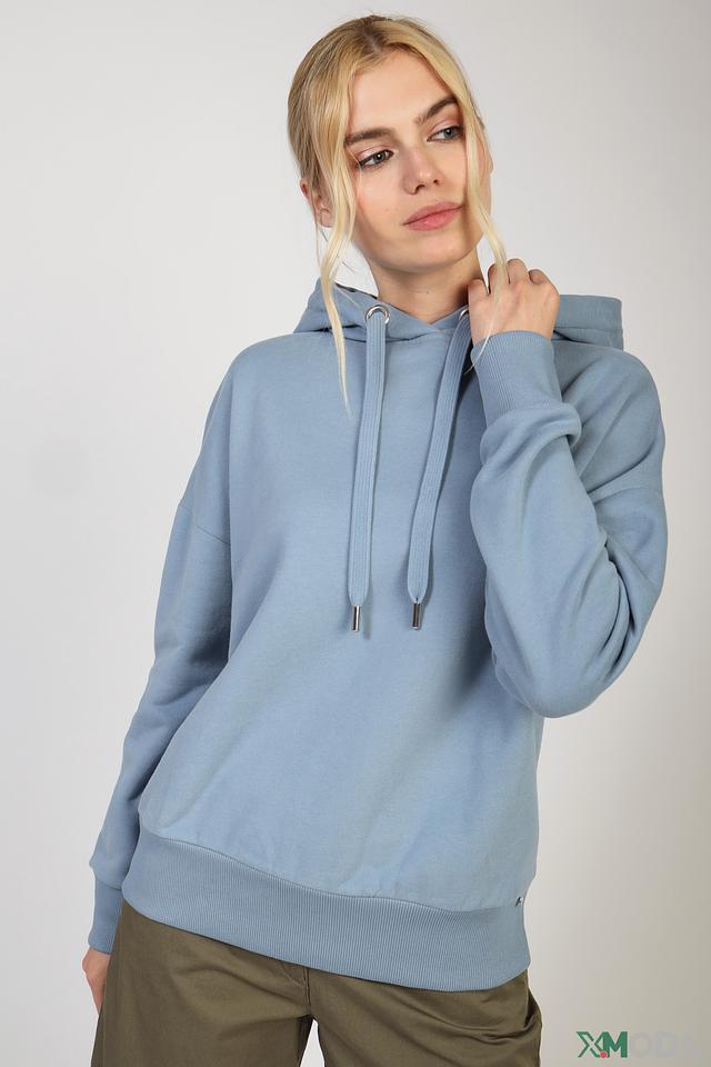 Пуловер Rich and Royal голубой с капюшоном