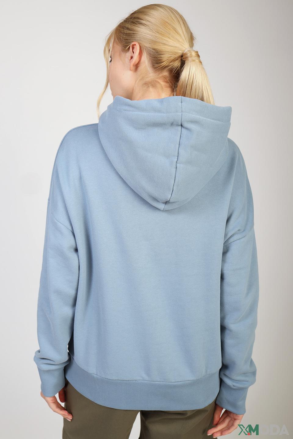 Пуловер Rich and Royal голубой с капюшоном