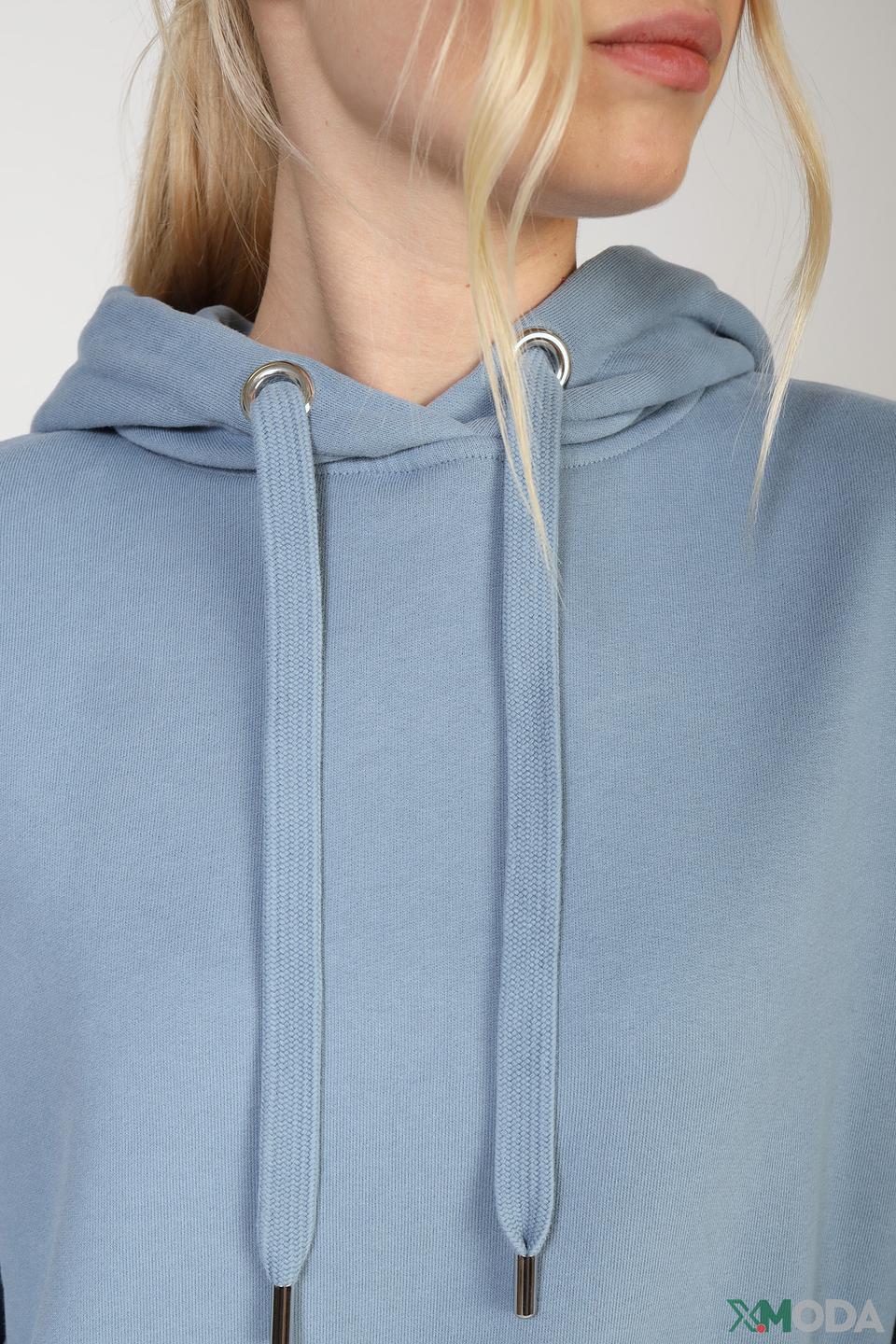 Пуловер Rich and Royal голубой с капюшоном