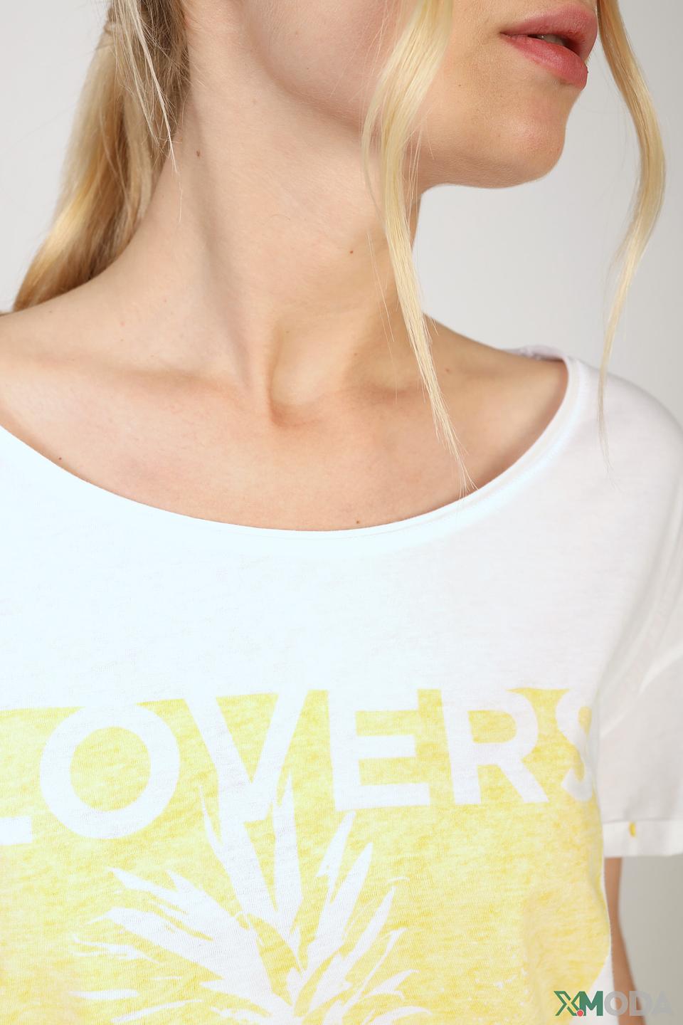 Футболка Oui с ананасом белый