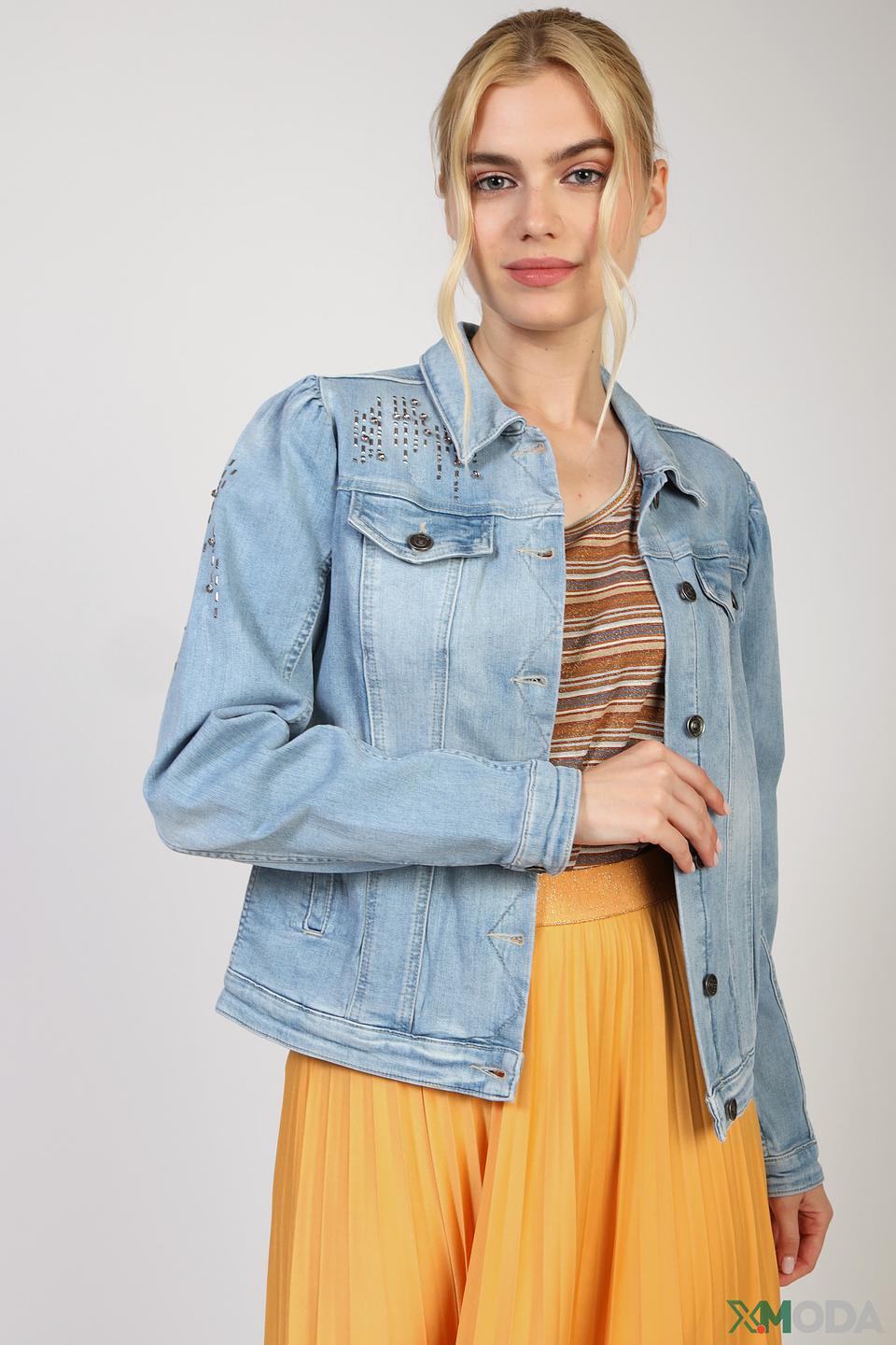 Жакет Monari деним с вышивкой