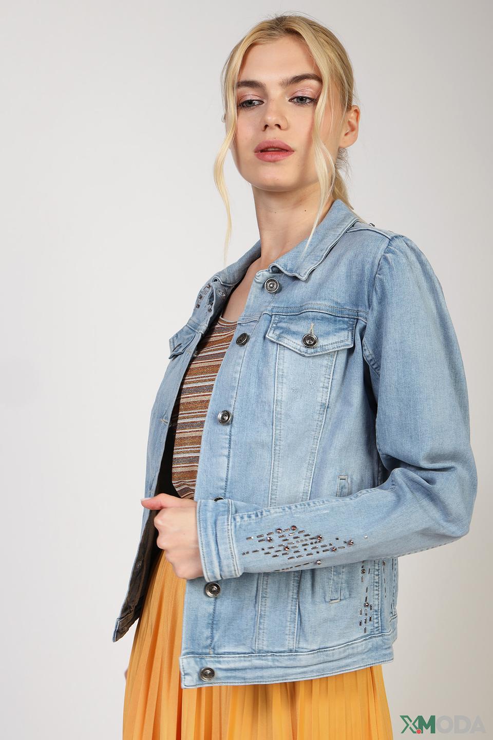 Жакет Monari деним с вышивкой