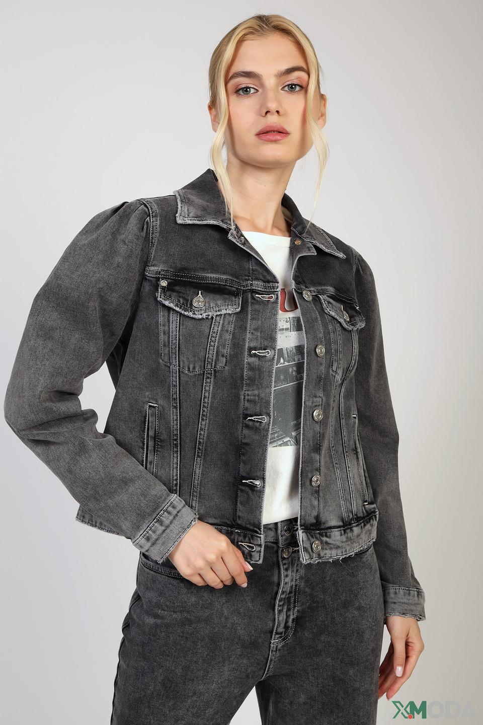 Жакет Set denim серый