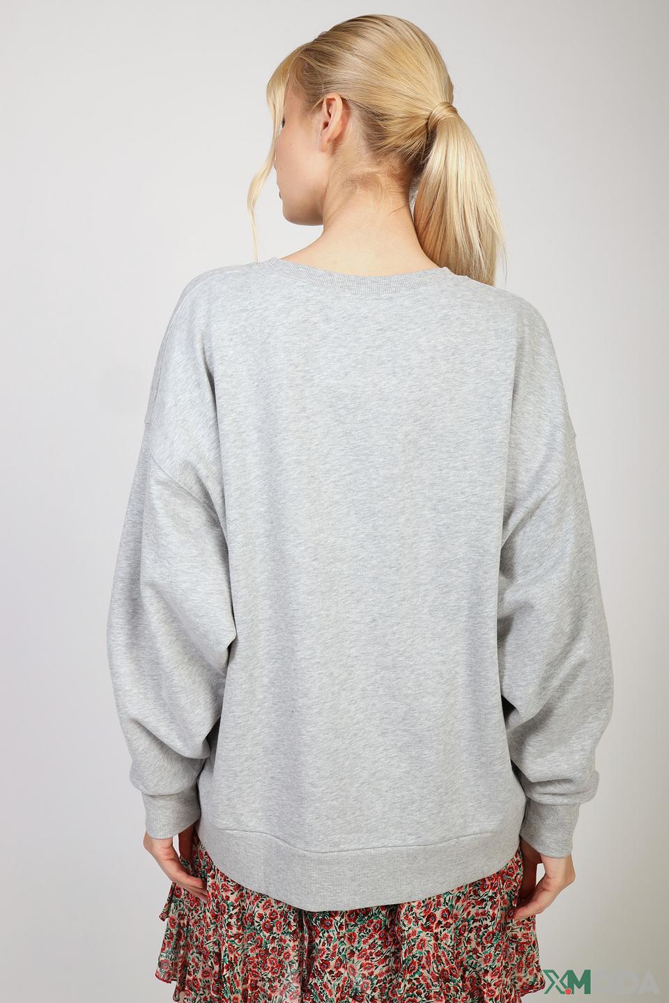 Толстовка Set с принтом серая