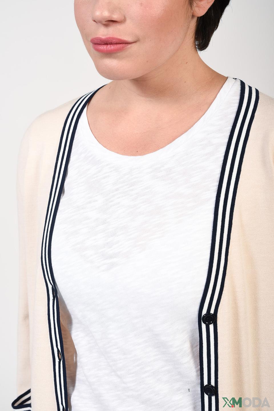 Жакет Olsen с полосками бежевый