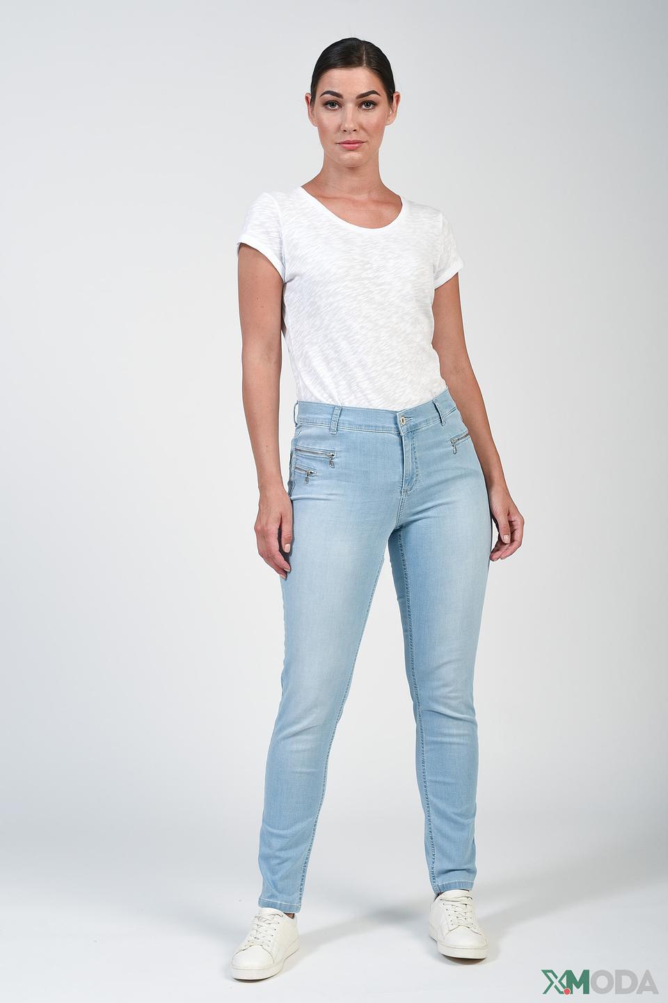 Джинсы Angels голубые с высокой талией