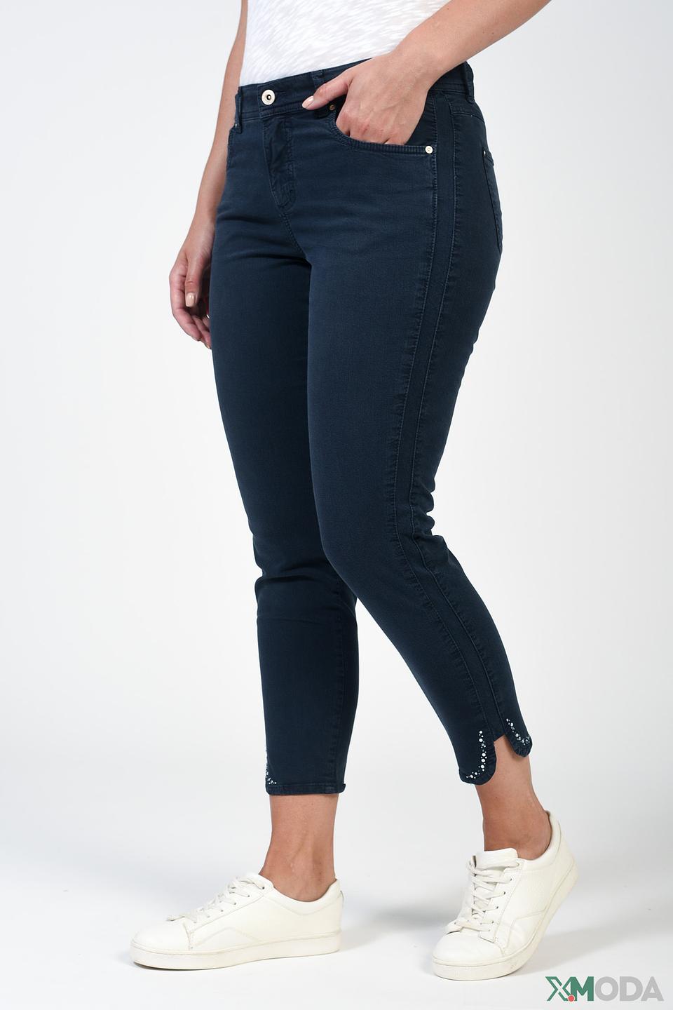 Джинсы Angels с потертостями темно-синие