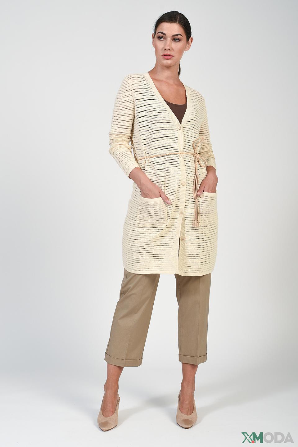 Кардиган Olsen вязаный бежевый