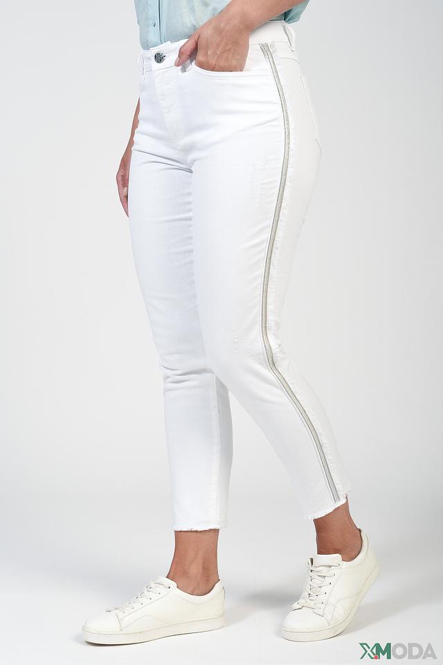 Брюки Lecomte с молнией белый