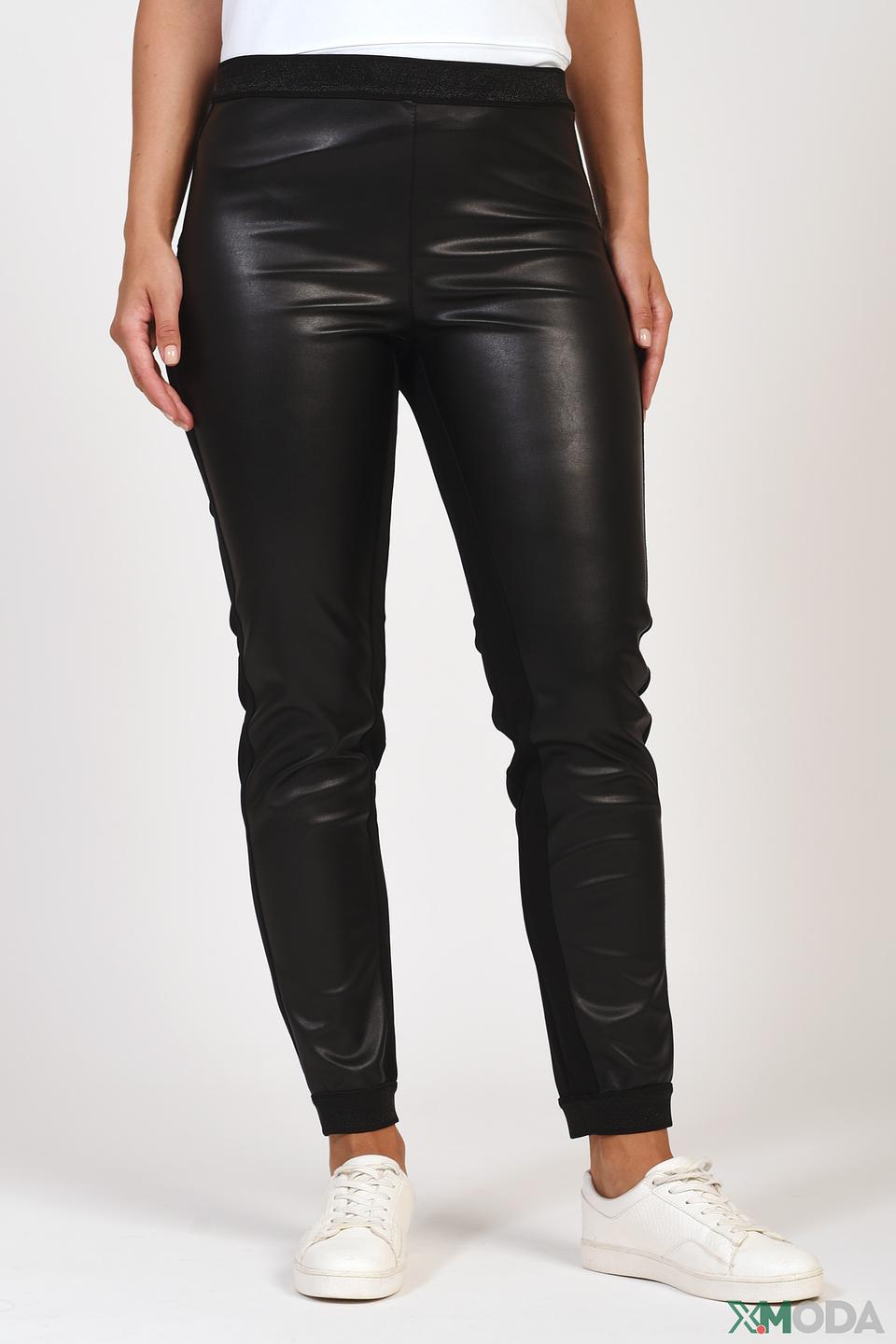 Брюки Lecomte экокожа черные