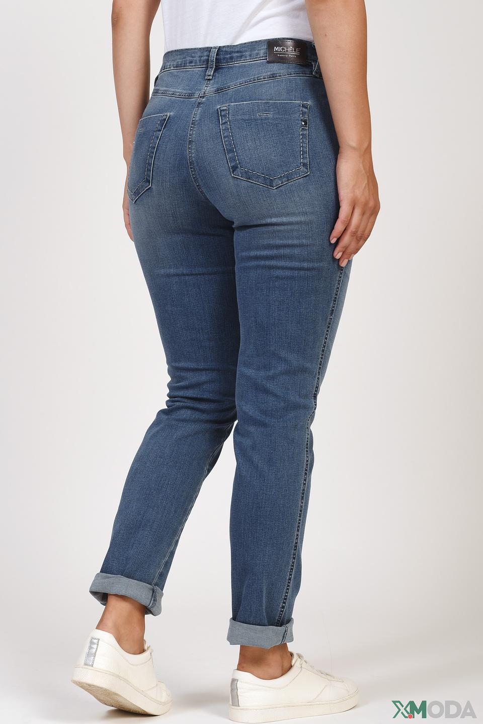 Джинсы Michele с потертостями голубые