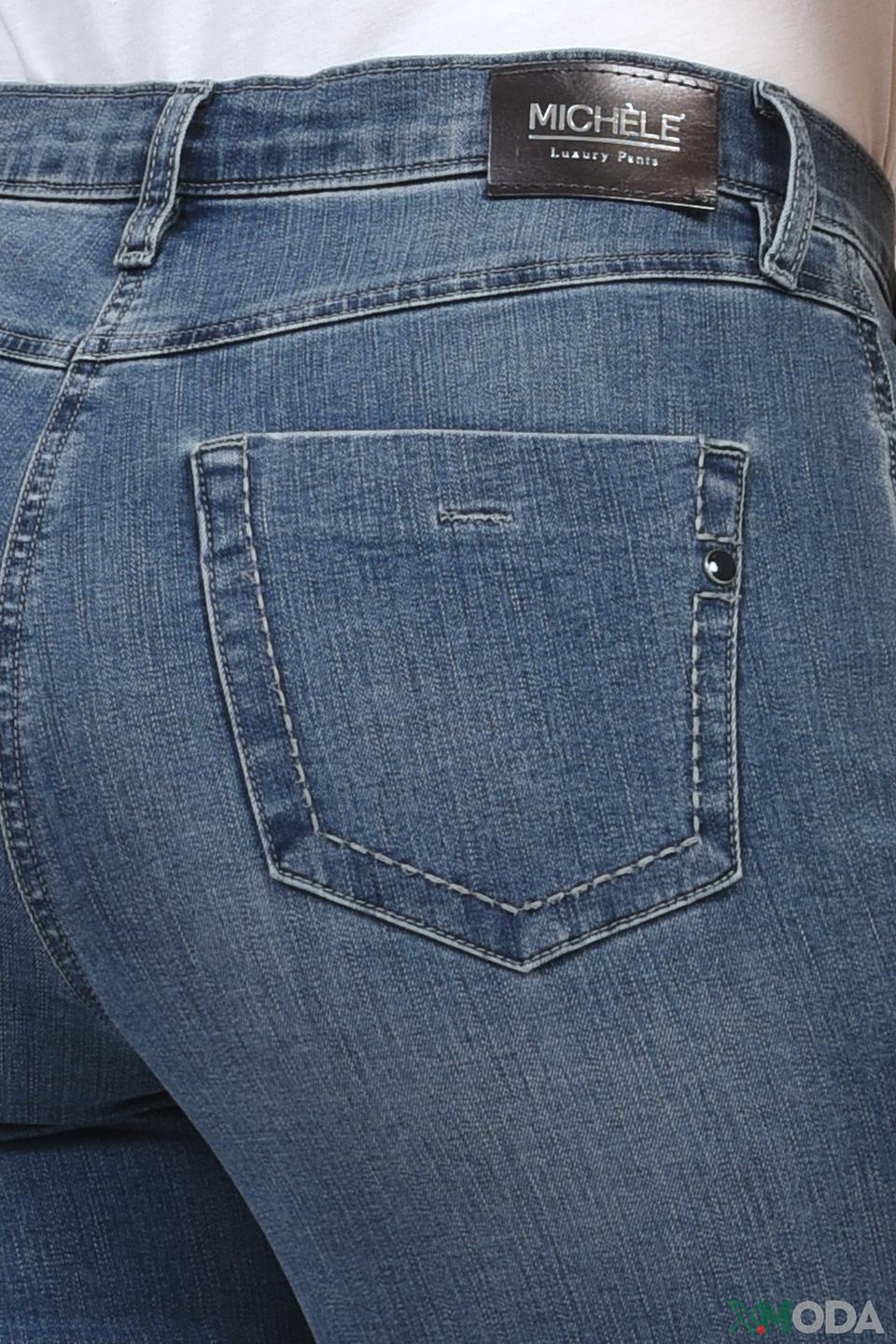 Джинсы Michele с потертостями голубые