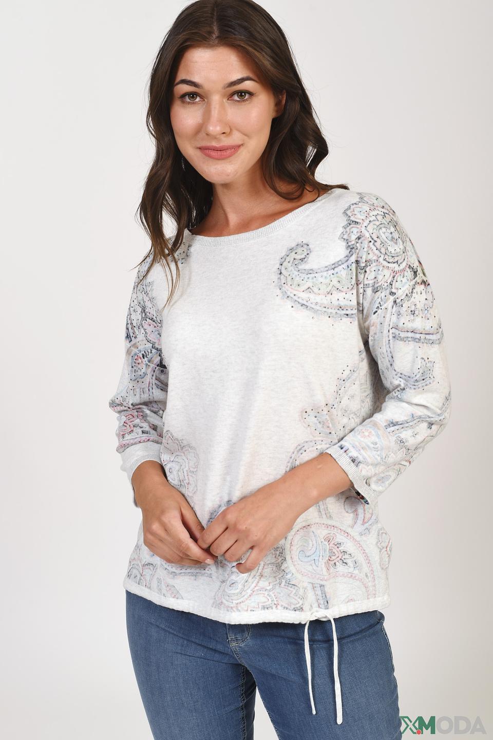 Пуловер Oui с принтом пейсли