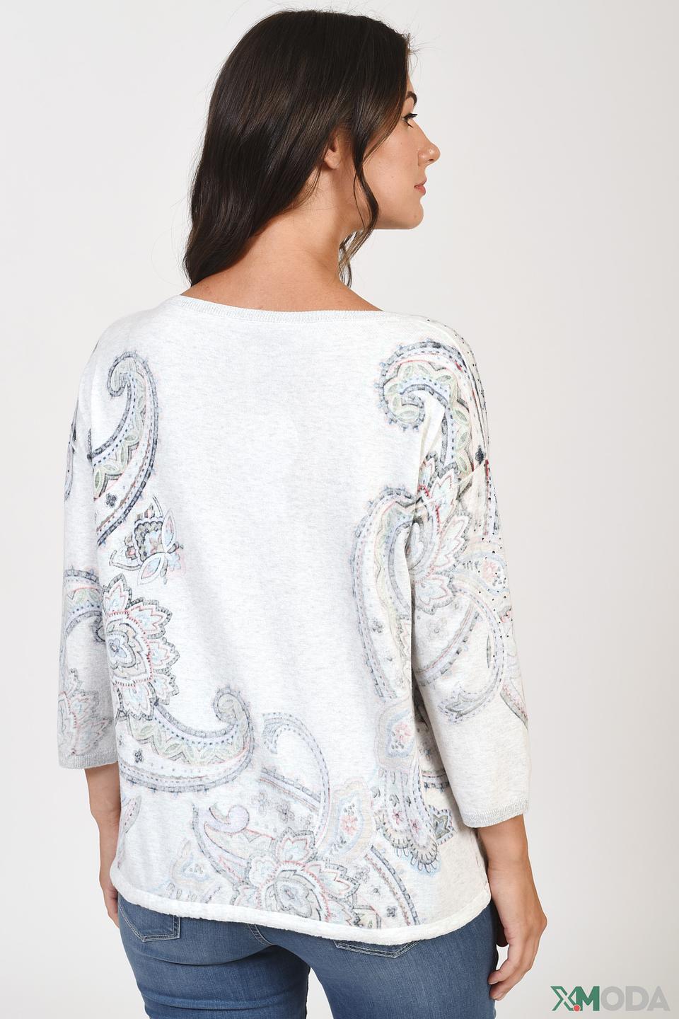 Пуловер Oui с принтом пейсли