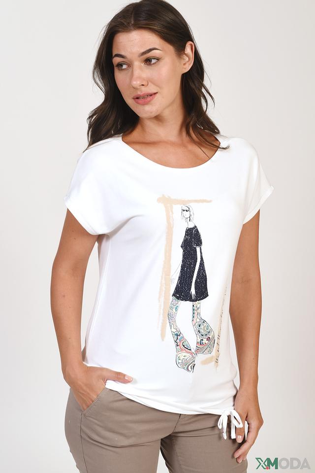 Блуза Oui с принтом модель