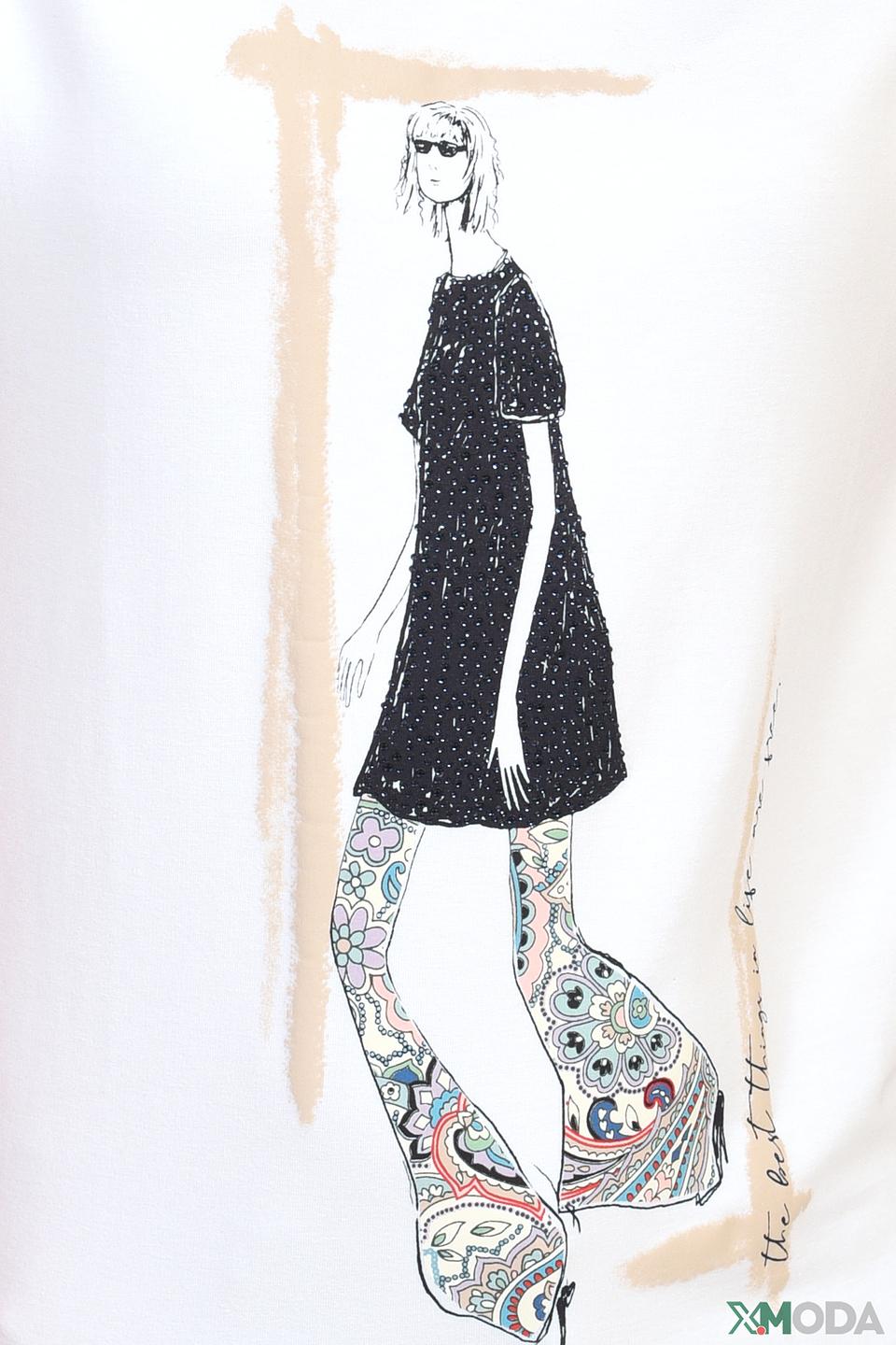 Блуза Oui с принтом модель