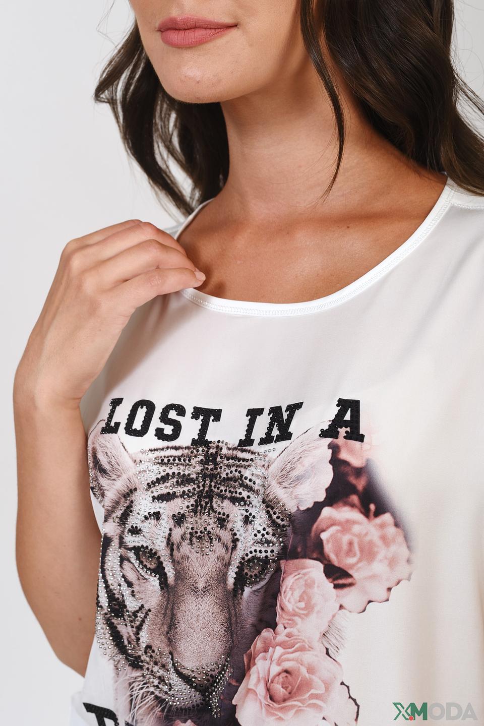 Футболка Monari с тигром белый