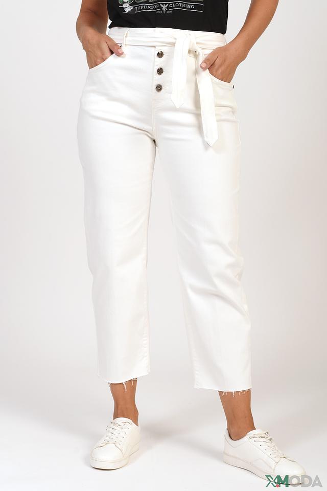 Джинсы Monari с поясом белые