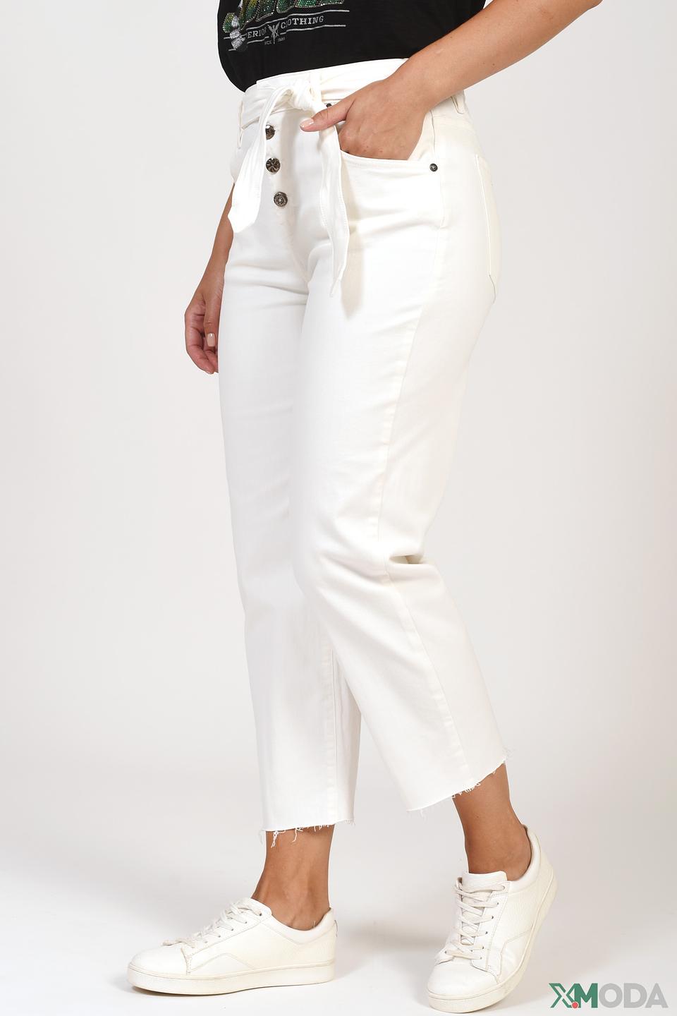 Джинсы Monari с поясом белые