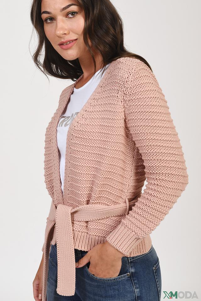 Кардиган Monari с поясом пудровый