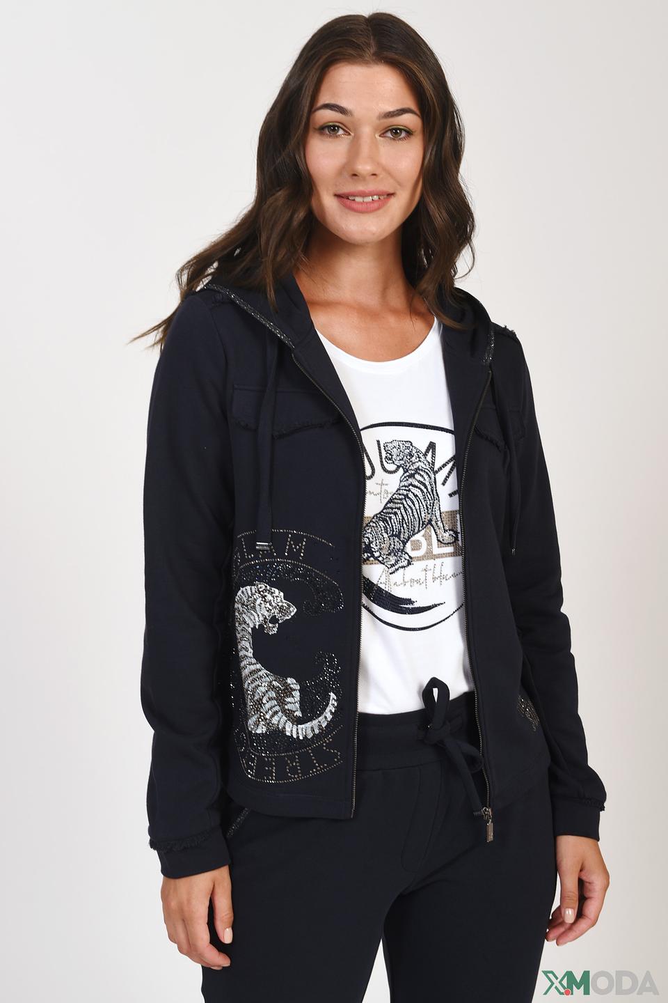 Жакет Monari с тигром чёрный