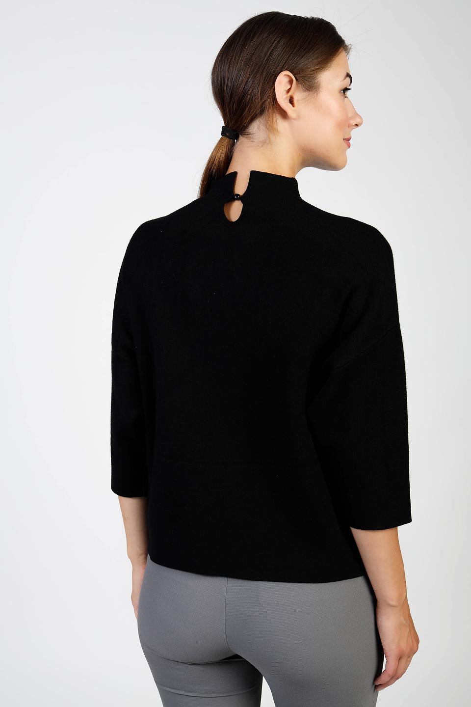 Пуловер Pezzo с жемчугом чёрный