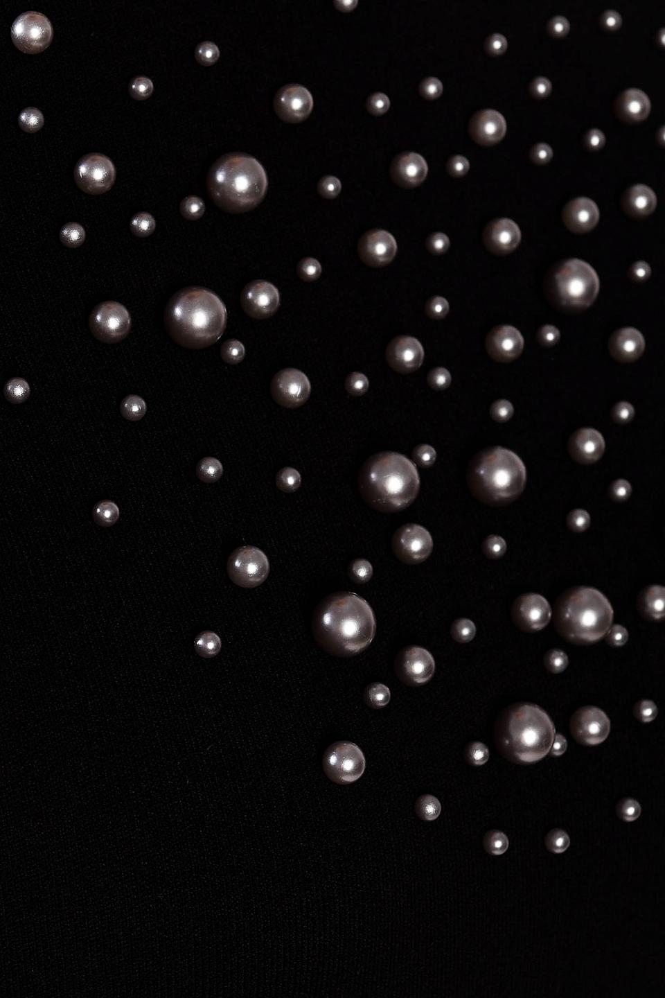 Пуловер Pezzo с жемчугом чёрный