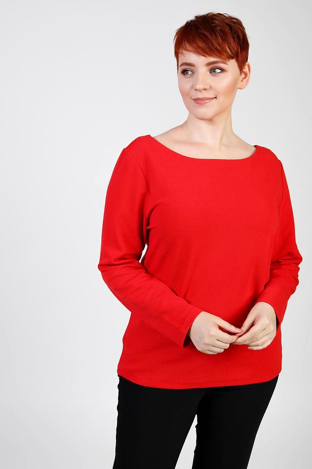 Пуловер Pezzo красный с лодочкой