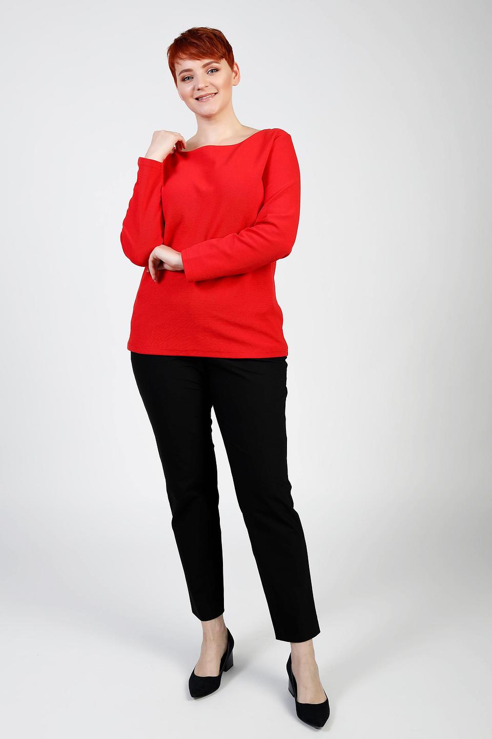 Пуловер Pezzo красный с лодочкой