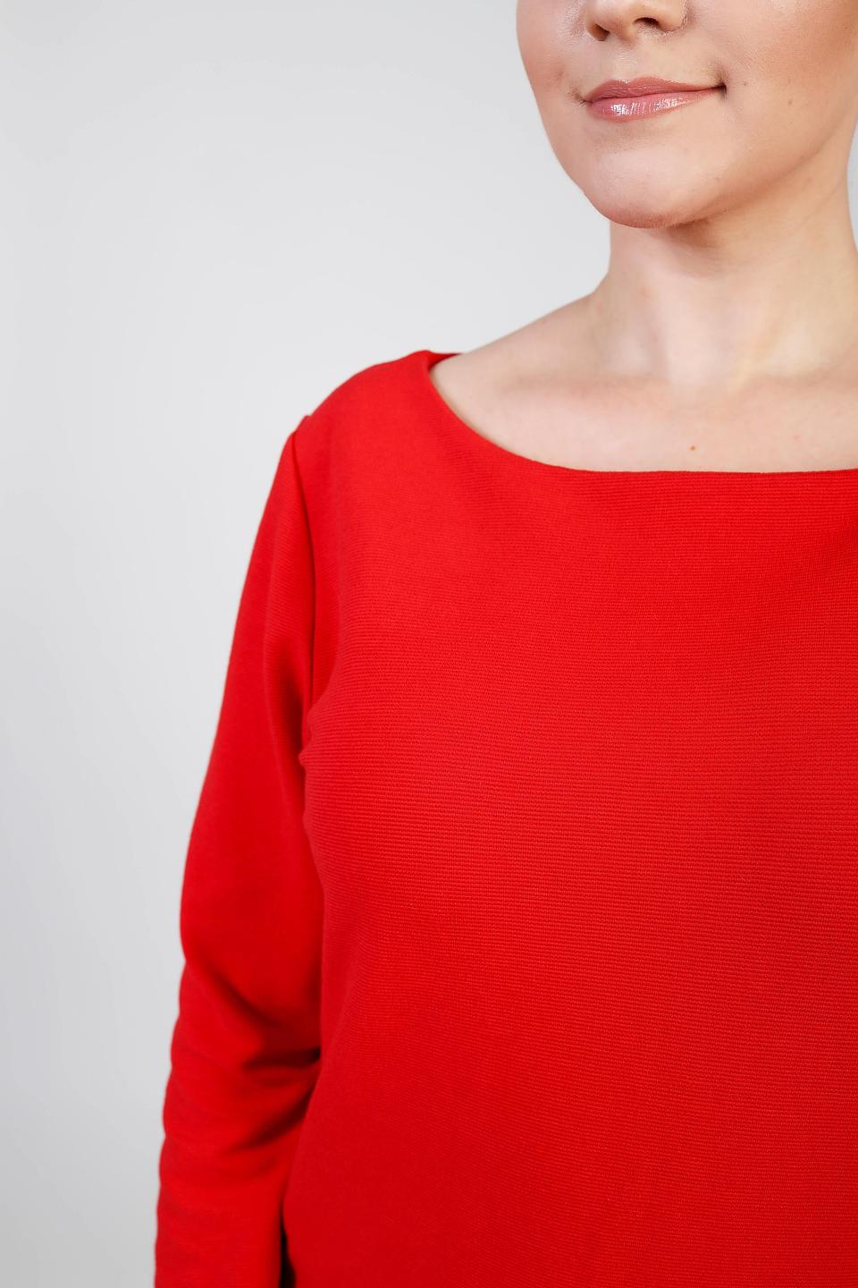 Пуловер Pezzo красный с лодочкой