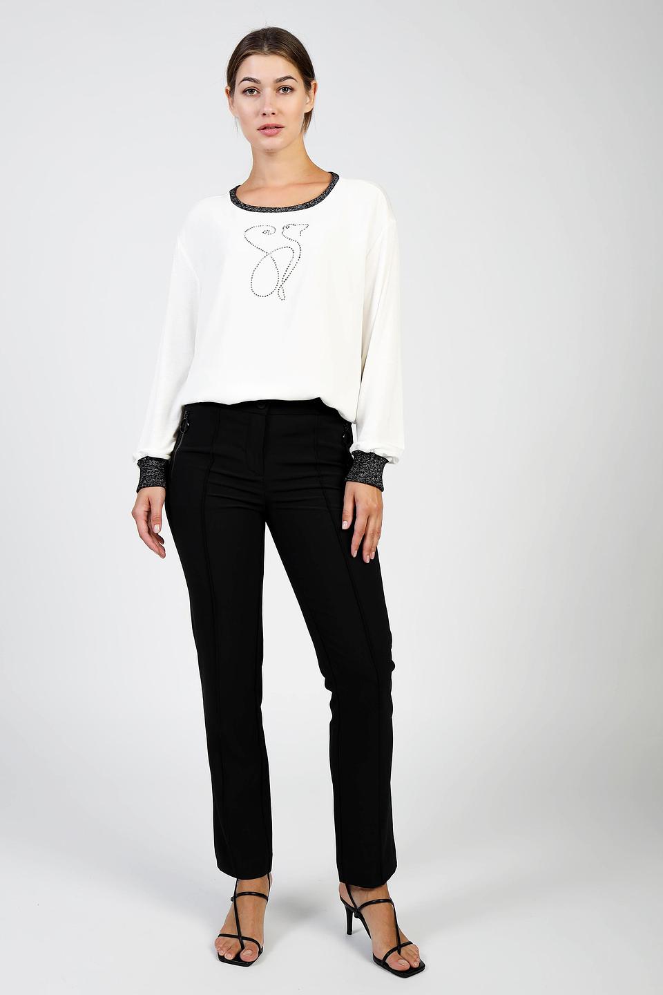 Брюки Just Valeri с молниями чёрные