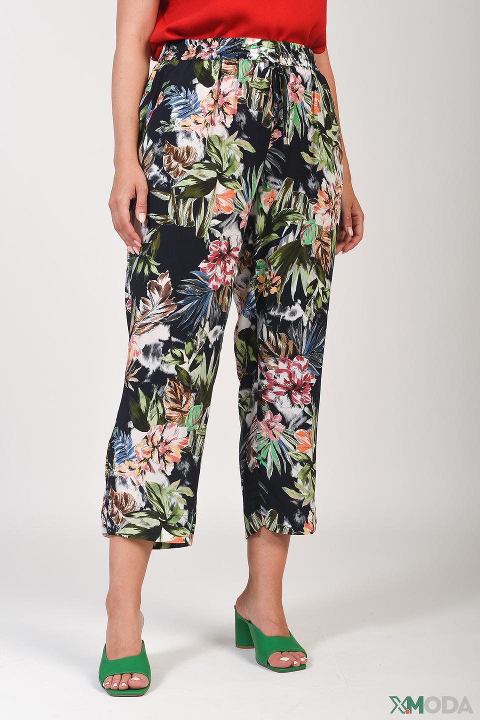 Брюки Via Appia с цветочным принтом