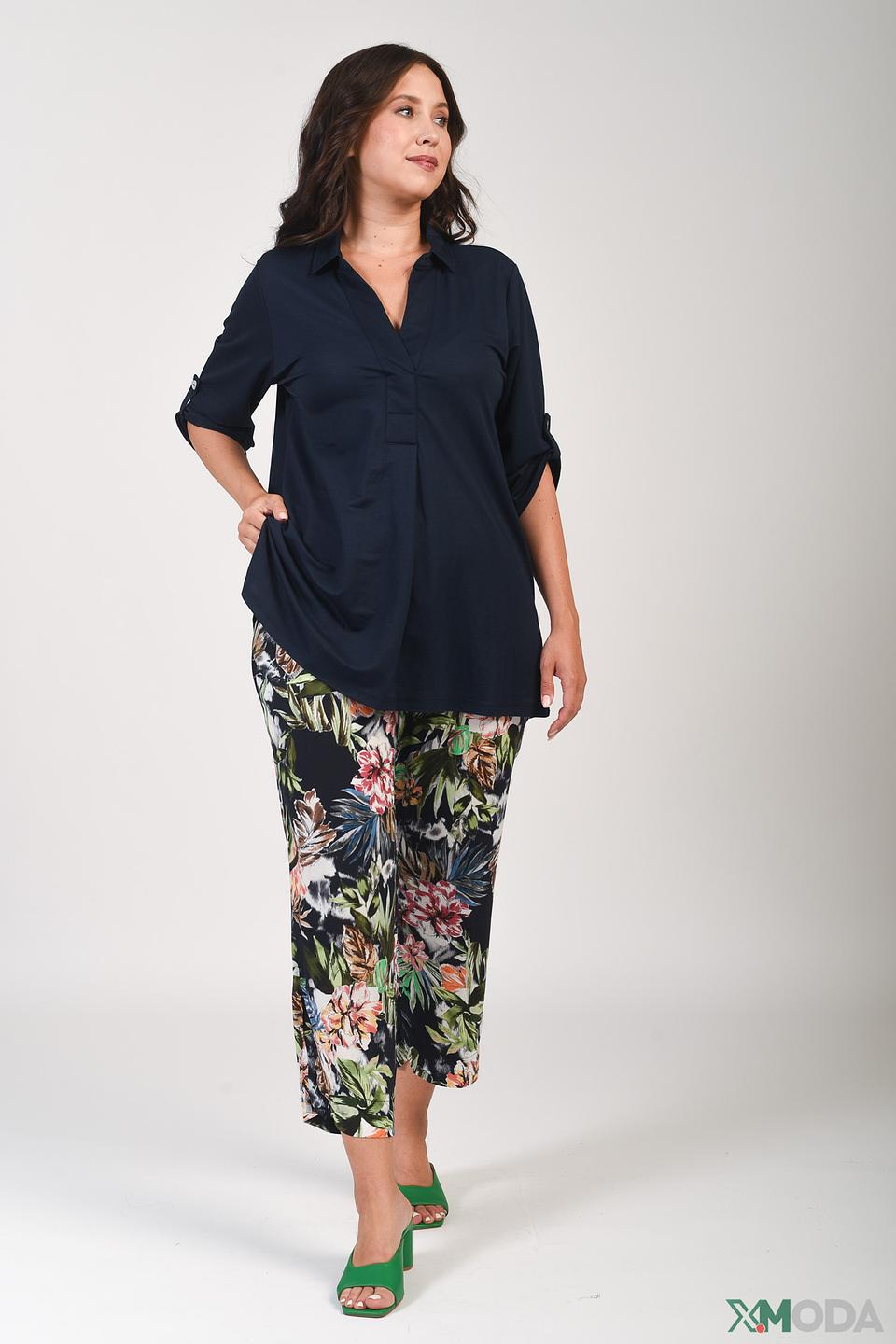 Брюки Via Appia с цветочным принтом