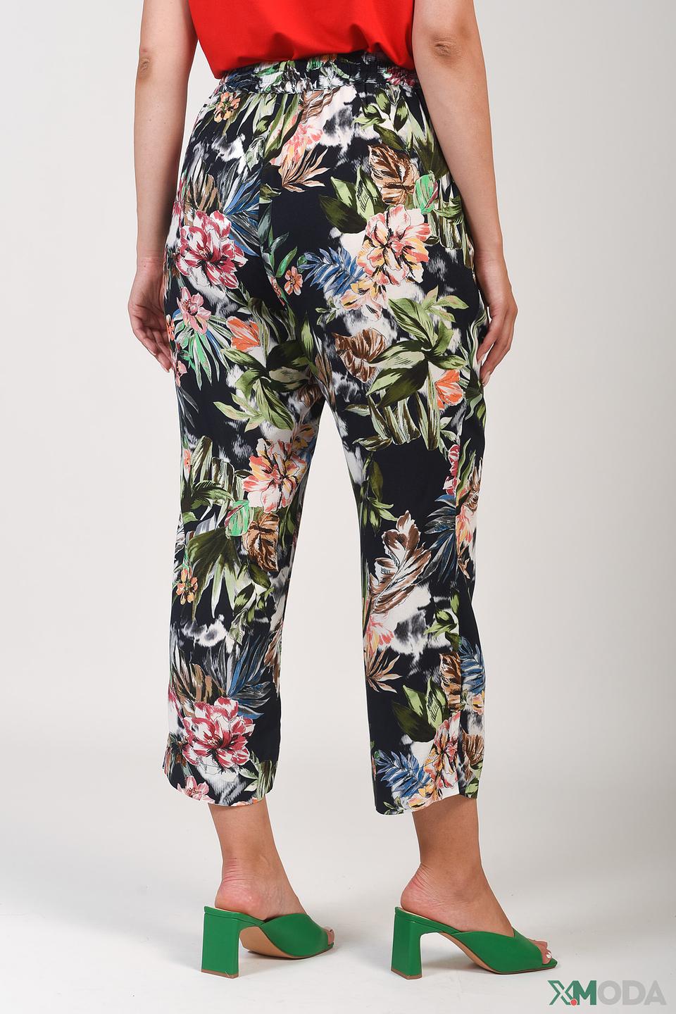 Брюки Via Appia с цветочным принтом