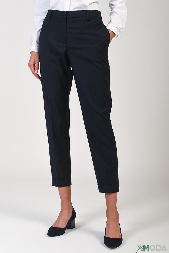 Брюки Kaos женские прямые темно-синие