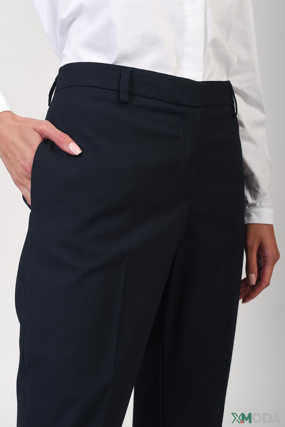 Брюки Kaos женские прямые темно-синие