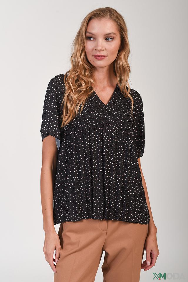 Блуза Cinque с горохом чёрная